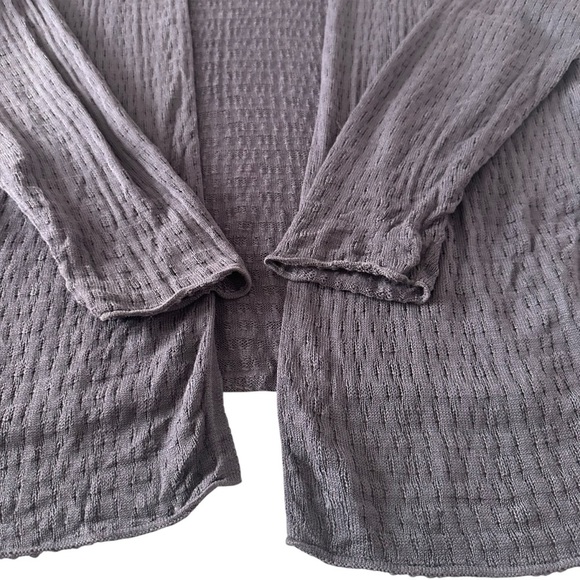 EILEEN FISHER SILK KNIT TEXTURED OPEN PURPLE CARDIGAN SIZE 1X - Picture 8 of 12